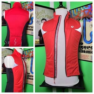 Pearl Izumi Women’s Elite Series Cycling Vest – Red/Black Softshell Zip Front M